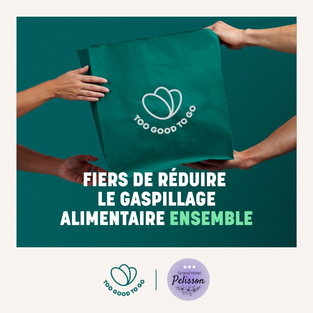 Nouveau chez Grand Hôtel Pelisson !
On dit NON au gaspillage avec @TooGoodToGo_fr !
Dégustez nos surplus à petit prix 🍽️💚 

#nontron #toogoodtogo #antigaspi #grandhotelpelisson #antigaspillagealimentaire