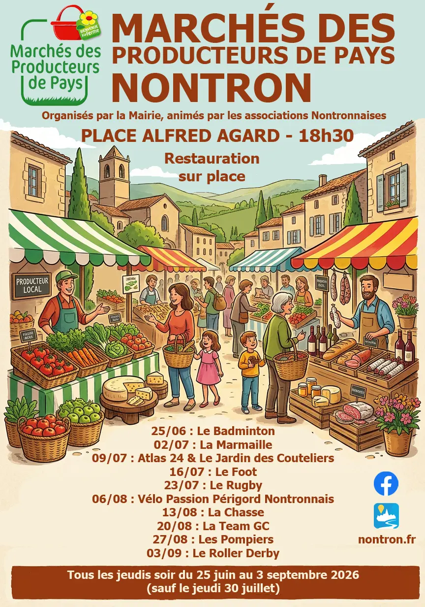 Affiche officielle du Marché des Producteurs de Pays de Nontron